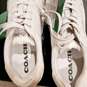Coach Ivory Lace-Up Sneakers